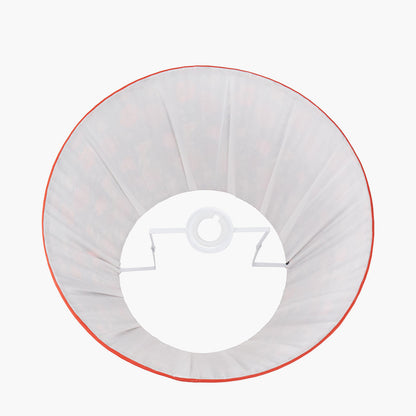 Floressa 45cm Red Floral Patterned Mushroom Pleat Tapered Lampshade – Classic Floral Design Meets Modern Elegance