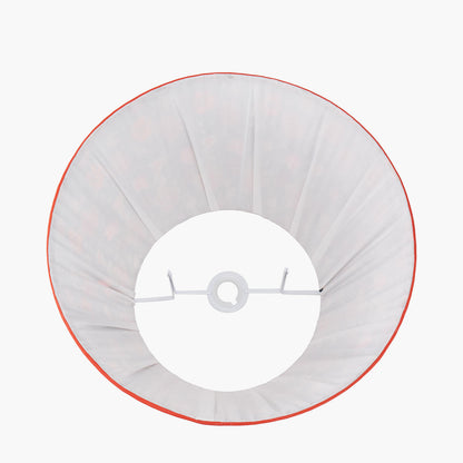 Floressa 45cm Red Floral Patterned Mushroom Pleat Tapered Lampshade – Classic Floral Design Meets Modern Elegance