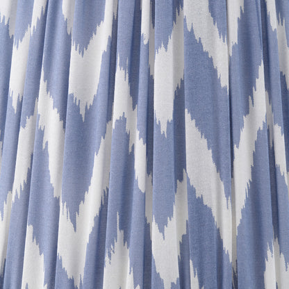 Kamilah 45cm Blue Chevron Pleated Lampshade | Patterned Lampshade
