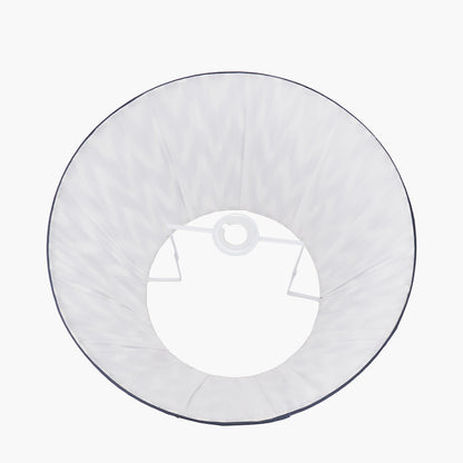 Kamilah 45cm Blue Chevron Pleated Lampshade | Patterned Lampshade