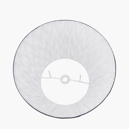 Kamilah 45cm Blue Chevron Pleated Lampshade | Patterned Lampshade