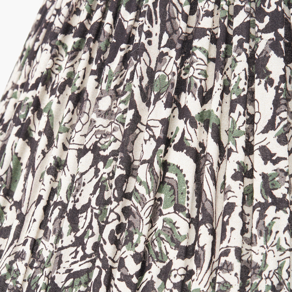 Ornella 40cm Green Floral Mushroom Pleat Empire Lampshade | Large Floral Lamp Shade