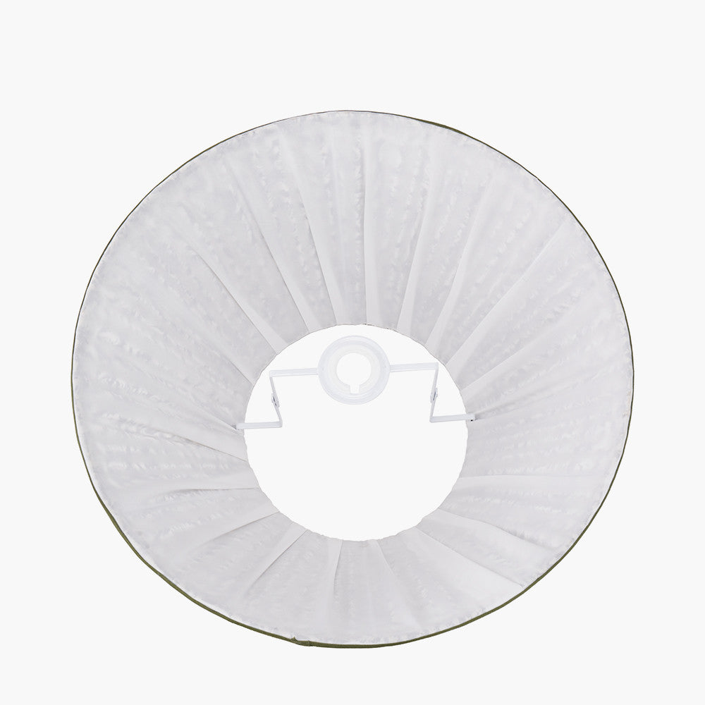 Ornella 40cm Green Floral Mushroom Pleat Empire Lampshade | Large Floral Lamp Shade