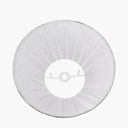 Ornella 40cm Green Floral Mushroom Pleat Empire Lampshade | Large Floral Lamp Shade