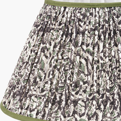 Ornella 45cm Green Floral Pleated Empire Lampshade | Floral Lampshade