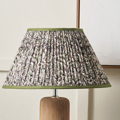 Ornella 45cm Green Floral Pleated Empire Lampshade | Floral Lampshade