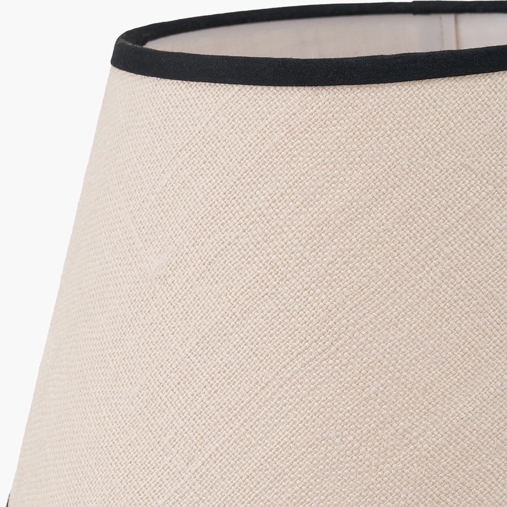 Tabitha 30cm Cream Jute Scalloped Edge Tapered Lampshade – Natural Texture and Timeless Detailing