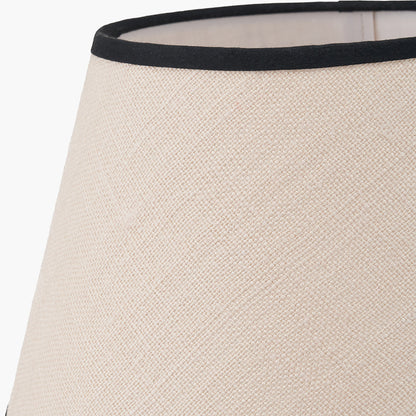 Tabitha 30cm Cream Jute Scalloped Edge Tapered Lampshade – Natural Texture and Timeless Detailing