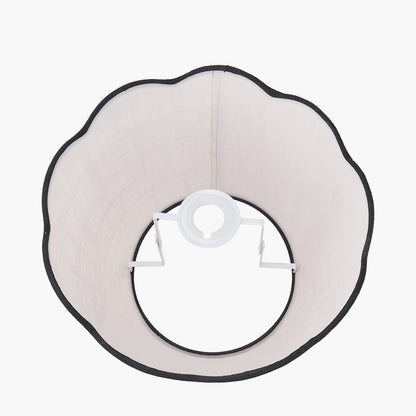 Tabitha 30cm Cream Jute Scalloped Edge Tapered Lampshade – Natural Texture and Timeless Detailing