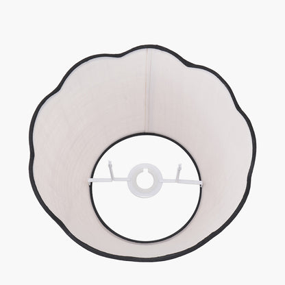 Tabitha 30cm Cream Jute Scalloped Edge Tapered Lampshade – Natural Texture and Timeless Detailing