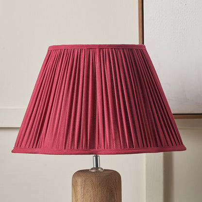 Malia 40cm Mulberry Red Mushroom Pleat Scalloped Tapered Lamp Shade