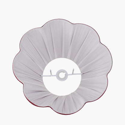 Malia 45cm Mulberry Red Pleated Lampshade | Scalloped Lampshade