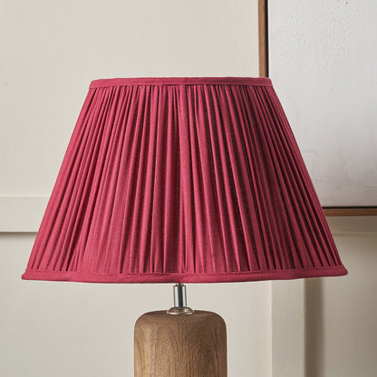 Malia 45cm Mulberry Red Pleated Lampshade | Scalloped Lampshade
