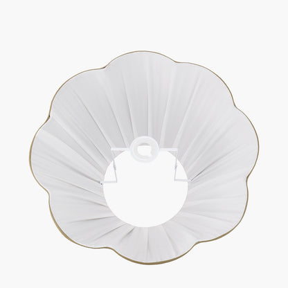 Malia 45cm Olive Green Scalloped Mushroom Pleat Lampshade | Large Tapered Shade UK