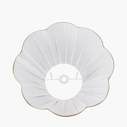 Malia 45cm Olive Green Scalloped Mushroom Pleat Lampshade | Large Tapered Shade UK