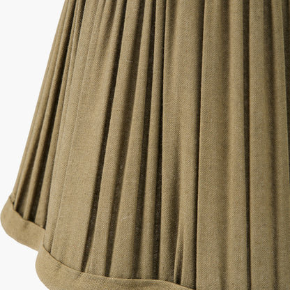 Malia 18cm Olive Green Mushroom Pleat Scalloped Tapered Lamp Shade