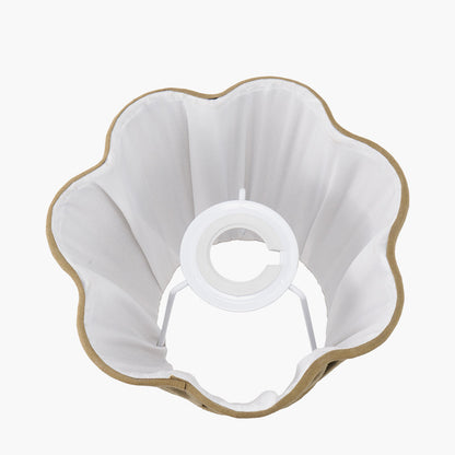 Malia 18cm Olive Green Mushroom Pleat Scalloped Tapered Lamp Shade