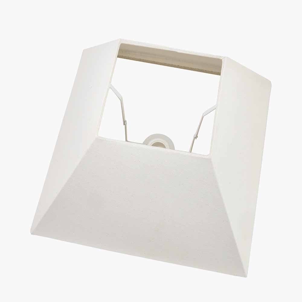 Pyramid 48cm Cream Cotton Tapered Square Lampshade – Classic Shape with Modern Simplicity