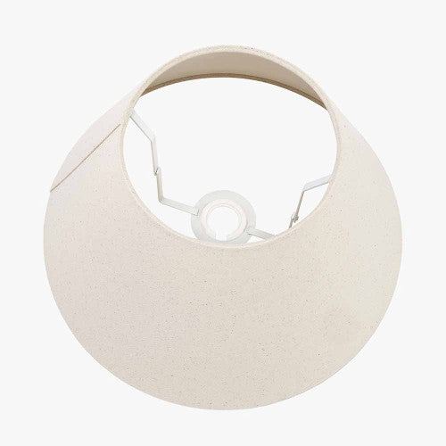 Seychelles 40cm Cream Slubby Cotton Empire Lampshade | Large Empire Lamp Shade