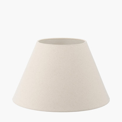 Seychelles 50cm Cream Slubby Cotton Empire Lampshade – Timeless Texture and Effortless Versatility