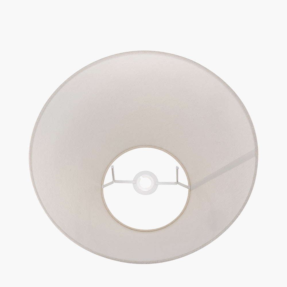 Seychelles 50cm Cream Slubby Cotton Empire Lampshade – Timeless Texture and Effortless Versatility