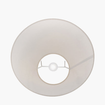 Seychelles 50cm Cream Slubby Cotton Empire Lampshade – Timeless Texture and Effortless Versatility