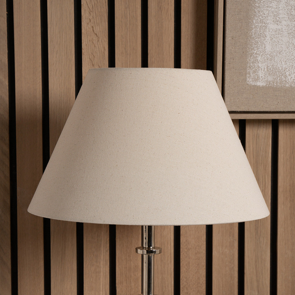 Seychelles 50cm Cream Slubby Cotton Empire Lampshade – Timeless Texture and Effortless Versatility