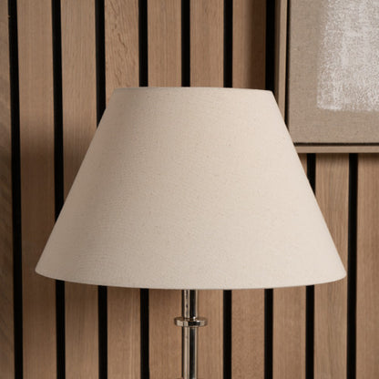 Seychelles 40cm Cream Slubby Cotton Empire Lampshade | Large Empire Lamp Shade