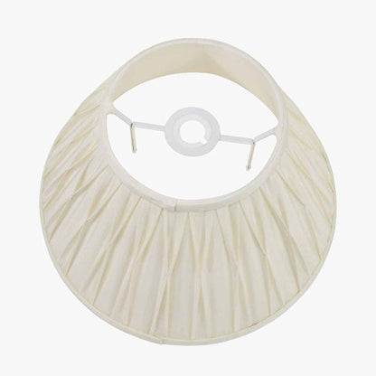 Garbo 30cm Cream Silk Mix Pinch Pleat Tapered Lampshade – Timeless Elegance in a Compact Design