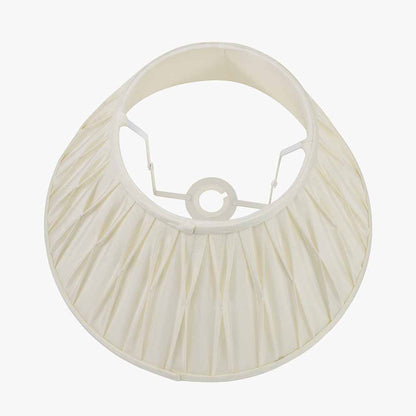 Garbo 30cm Cream Silk Mix Pinch Pleat Tapered Lampshade – Timeless Elegance in a Compact Design