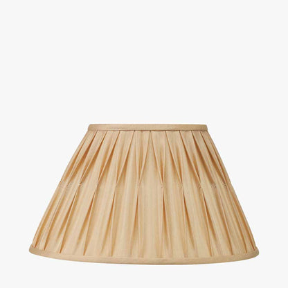 Garbo 30cm Gold Silk Mix Pinch Pleat Tapered Lampshade – Timeless Craftsmanship and Subtle Luxury