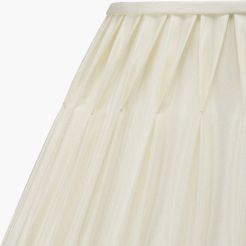 Garbo 45cm Cream Silk Mix Pinch Pleat Tapered Lampshade – Timeless Elegance and Refined Craftsmanship