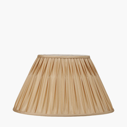 Garbo 45cm Gold Silk Mix Pinch Pleat Tapered Lampshade – Classic Form and Subtle Luxury