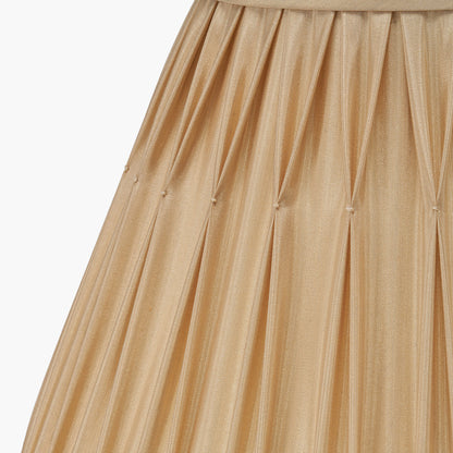 Garbo 45cm Gold Silk Mix Pinch Pleat Tapered Lampshade – Classic Form and Subtle Luxury