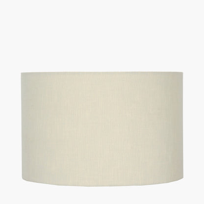 Lino 50cm Cream Linen Cylinder Lampshade | Large Self-Lined Shade