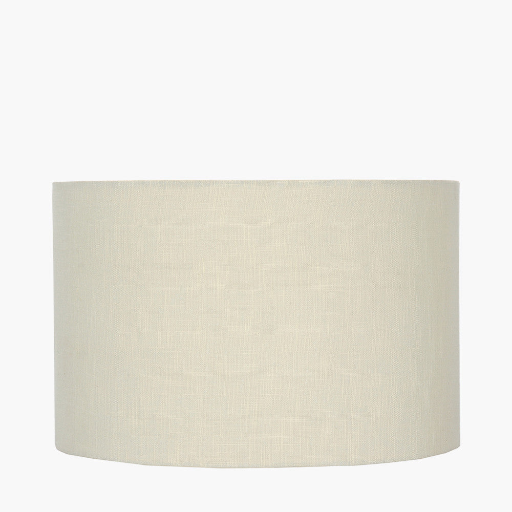 Lino 40cm Cream Linen Cylinder Lampshade | Modern Linen Lampshade