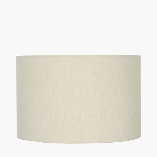 Lino 45cm Cream Linen Cylinder Lampshade | Self Lined Lampshade