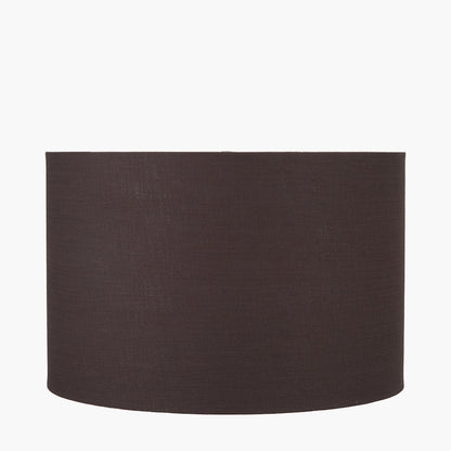 Lino 40cm Bitter Chocolate Linen Cylinder Lampshade