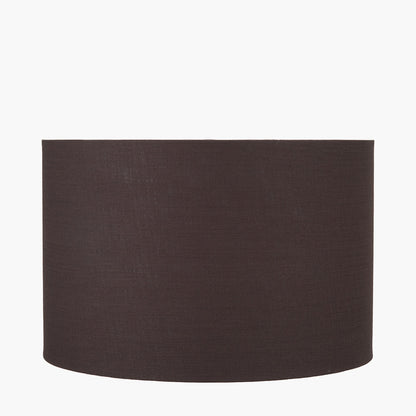 Lino 40cm Bitter Chocolate Linen Cylinder Lampshade
