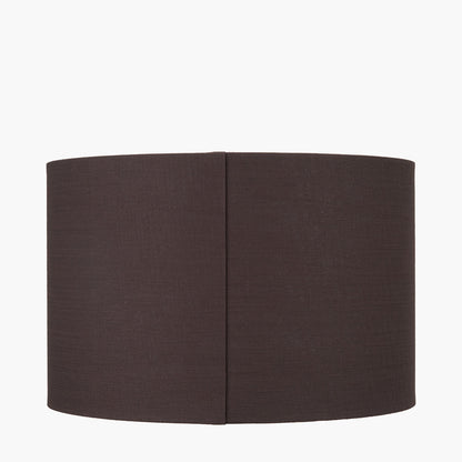 Lino 40cm Bitter Chocolate Linen Cylinder Lampshade