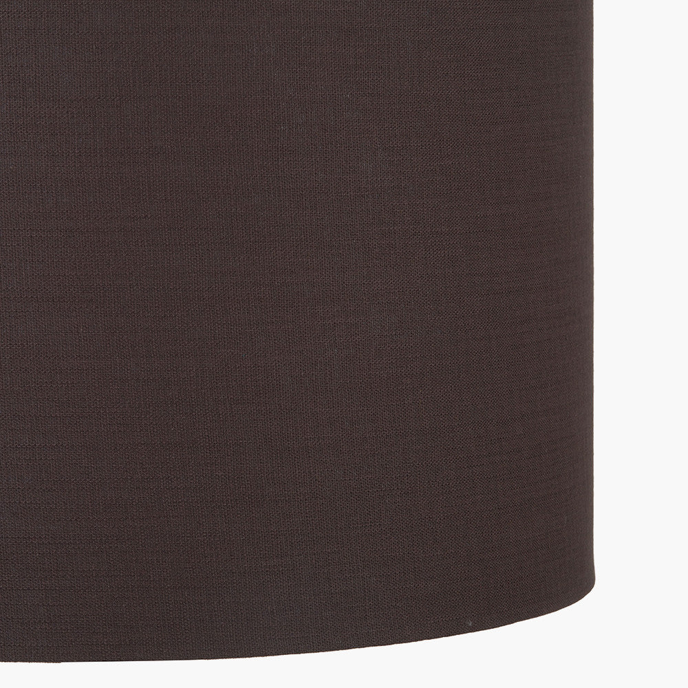 Lino 40cm Bitter Chocolate Linen Cylinder Lampshade