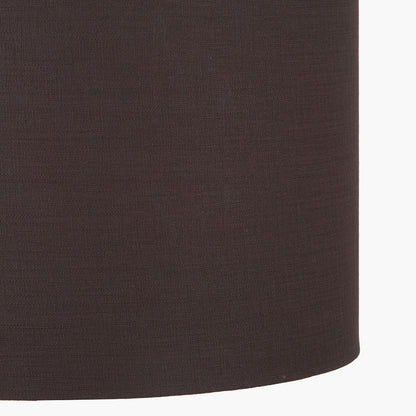 Lino 40cm Bitter Chocolate Linen Cylinder Lampshade