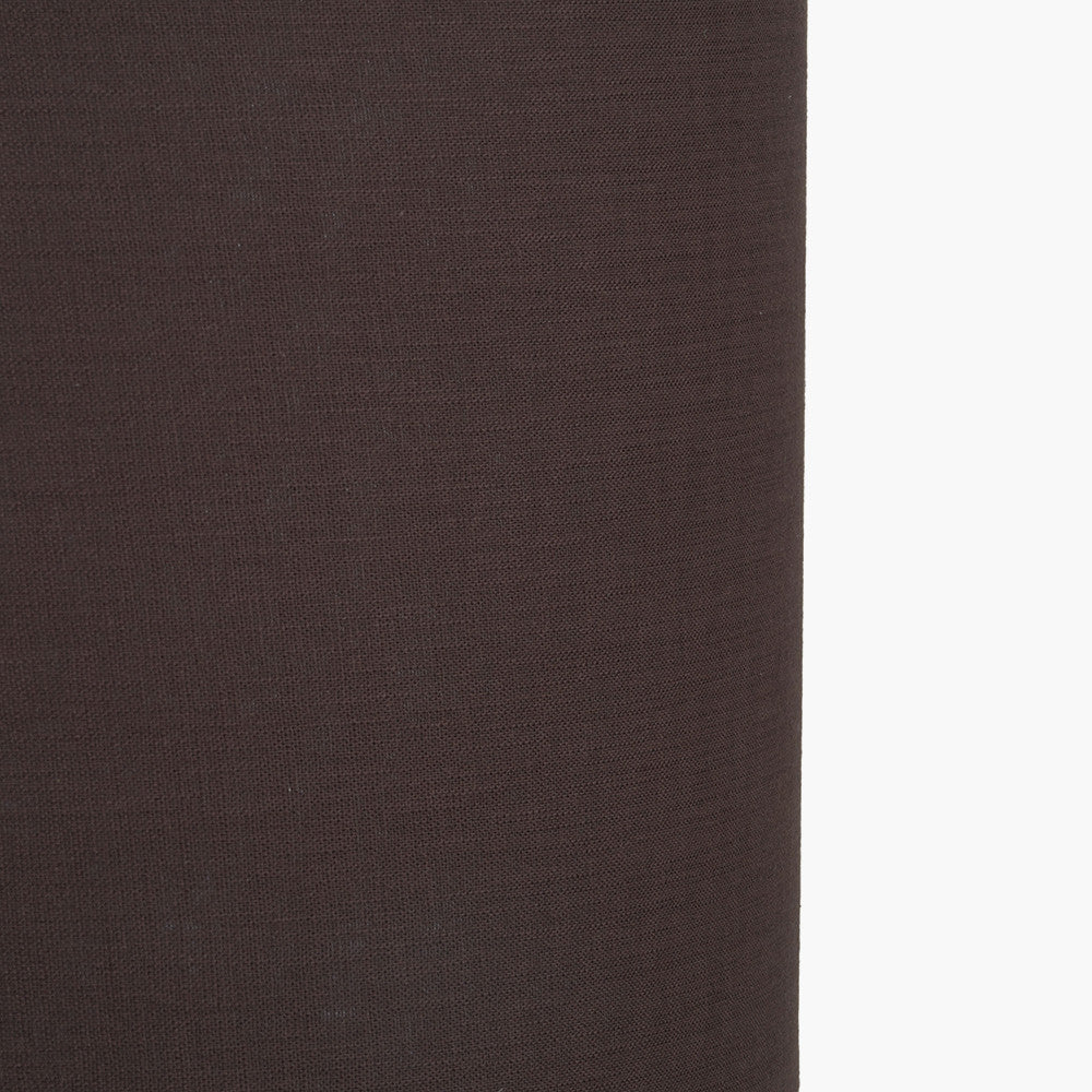 Lino 30cm Bitter Chocolate Linen Cylinder Lampshade