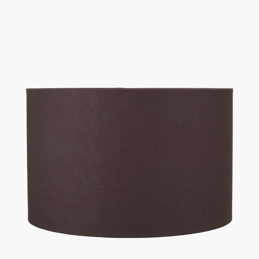 Lino 45cm Bitter Chocolate Linen Cylinder Lampshade
