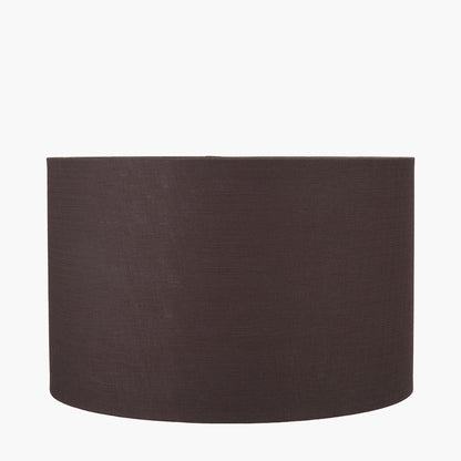 Lino 35cm Bitter Chocolate Linen Cylinder Lampshade