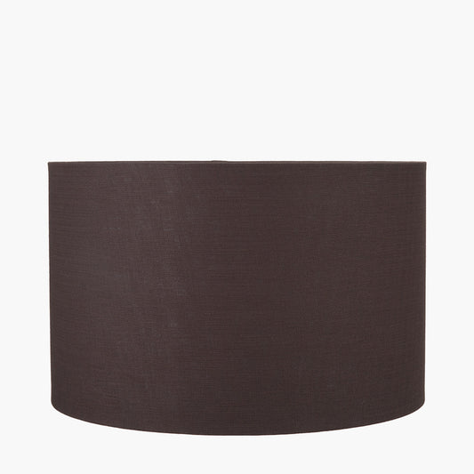 Lino 35cm Bitter Chocolate Linen Cylinder Lampshade
