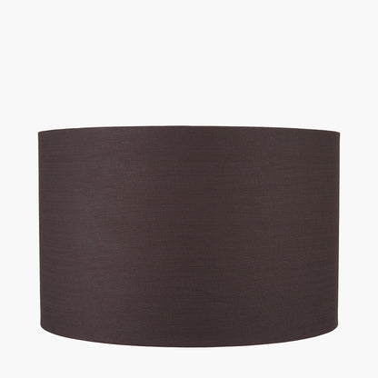 Lino 50cm Bitter Chocolate Linen Cylinder Lampshade