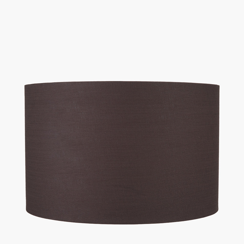 Lino 50cm Bitter Chocolate Linen Cylinder Lampshade