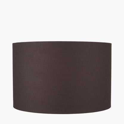 Lino 50cm Bitter Chocolate Linen Cylinder Lampshade