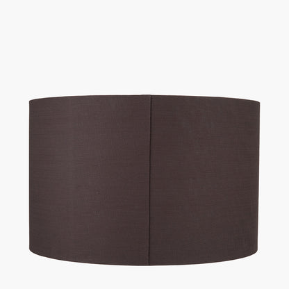 Lino 50cm Bitter Chocolate Linen Cylinder Lampshade